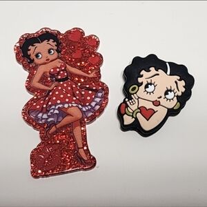 Acrylic Flatback Bet Boo Focal Bead Badge‎ Clip Keychain Bag Clip Crafts